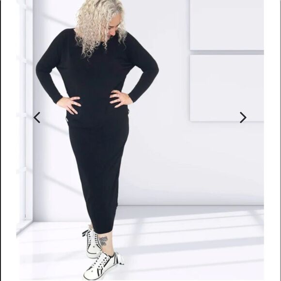 Black Pants The Tube Long skirt US size Small NWT - Picture 1 of 13